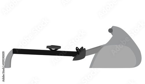 Vector flat illustration of rowing machine. Vector element for your design and infographics