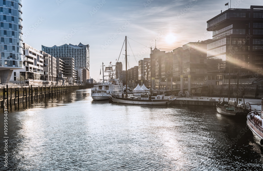 Sunset at Hafencity HDR