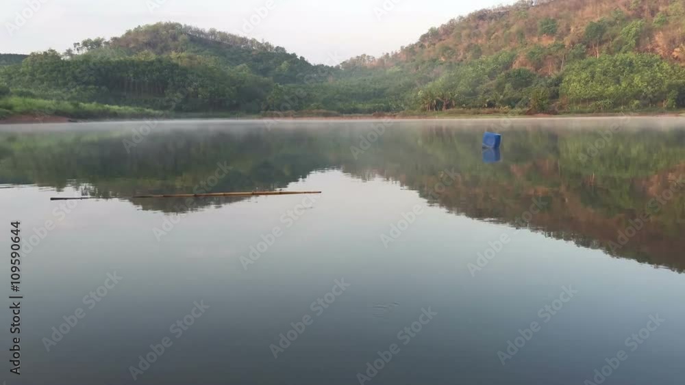 Beautiful time lapse of mountains clouds and a lake in the morning, Thailand Beautiful time lapse of mountains clouds and a lake in the morning, Thailand