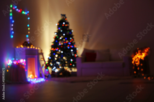 Decorated Christmas room