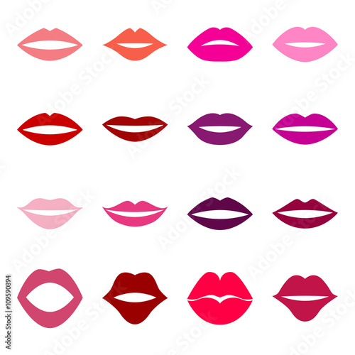 Set of lips  vector illustration
