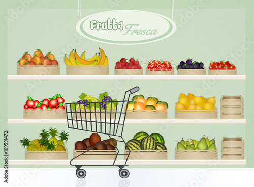 illustration of fresh fruit