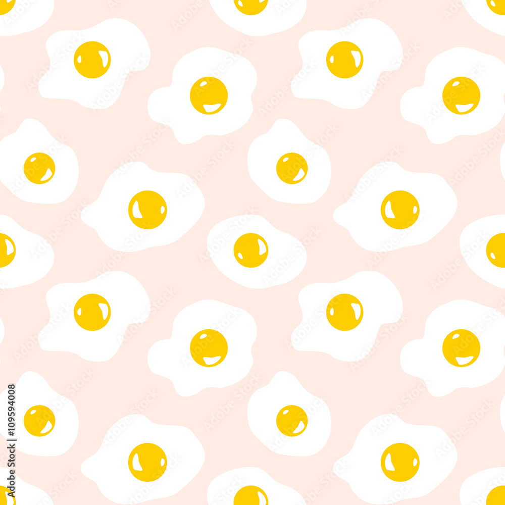 Seamless pattern with scrambled eggs Seamless pattern with scrambled eggs