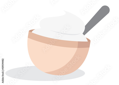 Joghurt Sahne im Becher Vektor © Co-Design