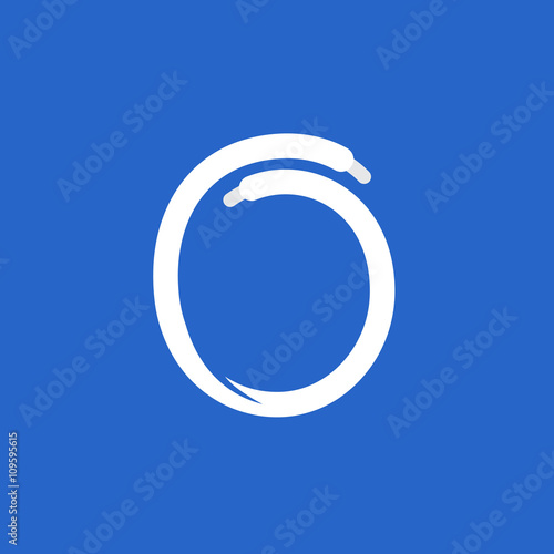 O letter logo formed by shoe lace.