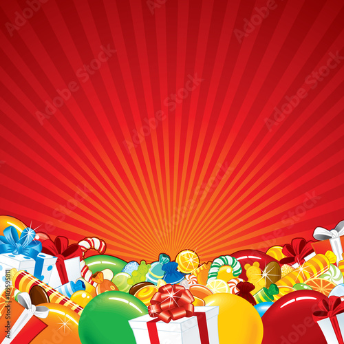 Festive Background. Vector Template