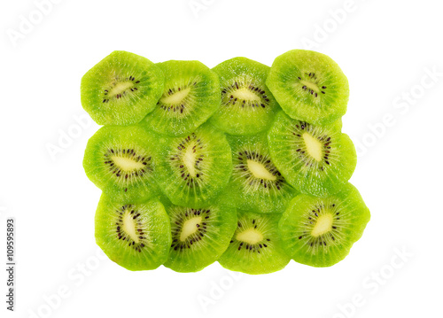 Cut kiwi fruit isolated
