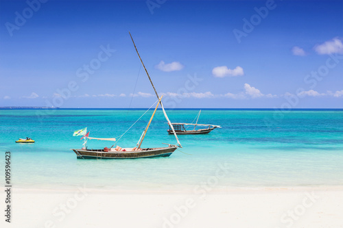 Tropical seascape  Zanzibar island