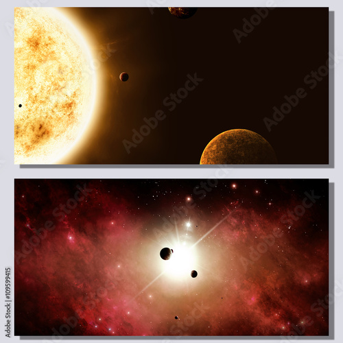 Fototapeta Naklejka Na Ścianę i Meble -  Deep Space Banners