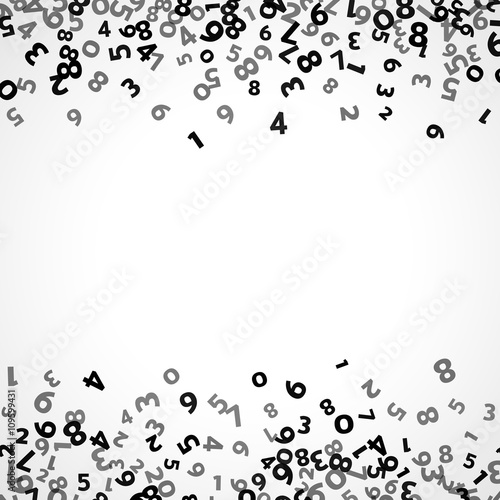 Abstract math number background. Vector illustration