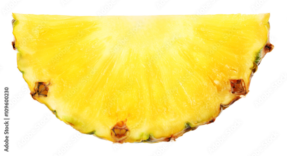 Pineapple slice, isolated on white Pineapple slice, isolated on white