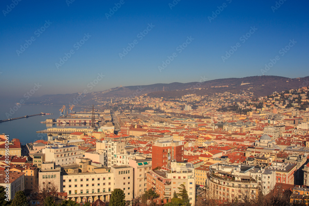 Top view of Trieste