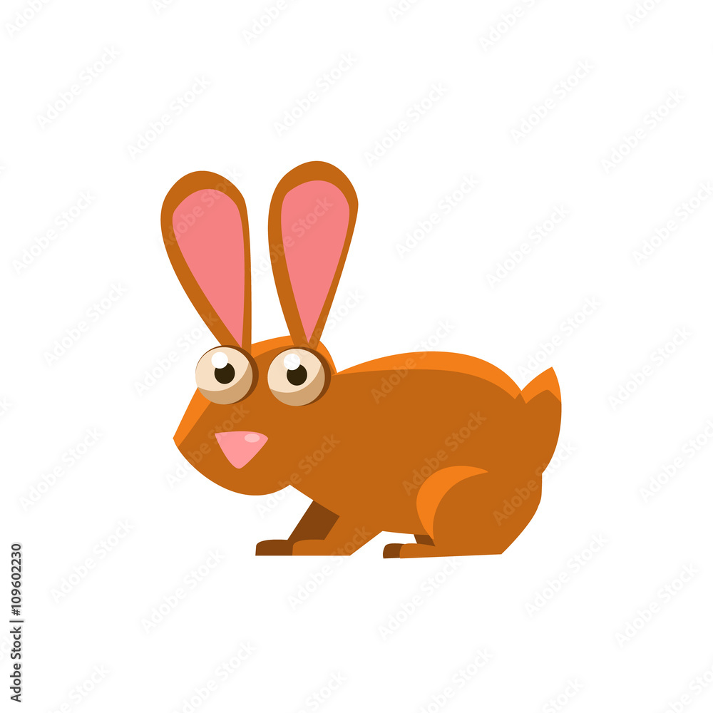 Obraz premium Hare Simplified Cute Illustration