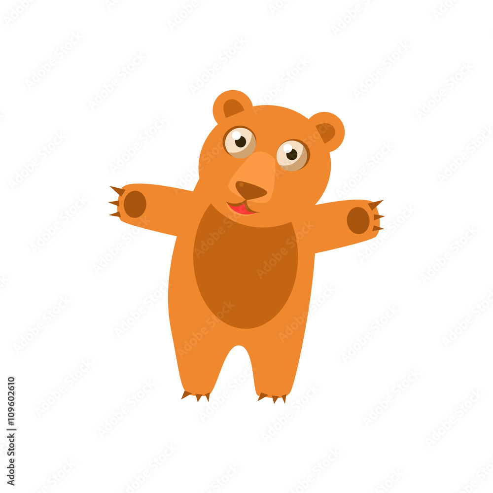 Fototapeta premium Toy Bear Simplified Cute Illustration