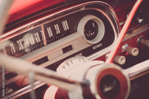 Retro car dashboard