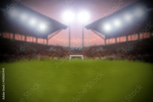 blurry of football stadium for background © tuiphotoengineer