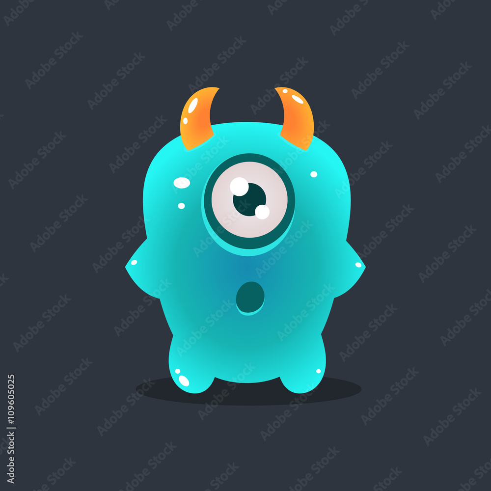 One-eyed Blue Alien One-eyed Blue Alien