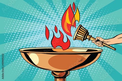 Fire torch bowl of fire