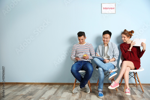 Group of people waiting for...