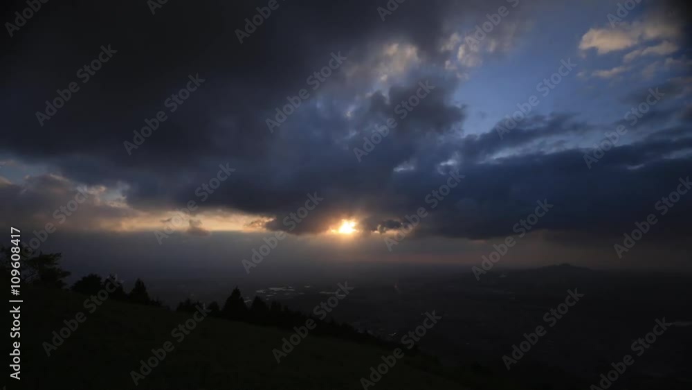 Sunset over Fukuoka, Japan. 4k Time-lapse Sunset over Fukuoka, Japan. 4k Time-lapse