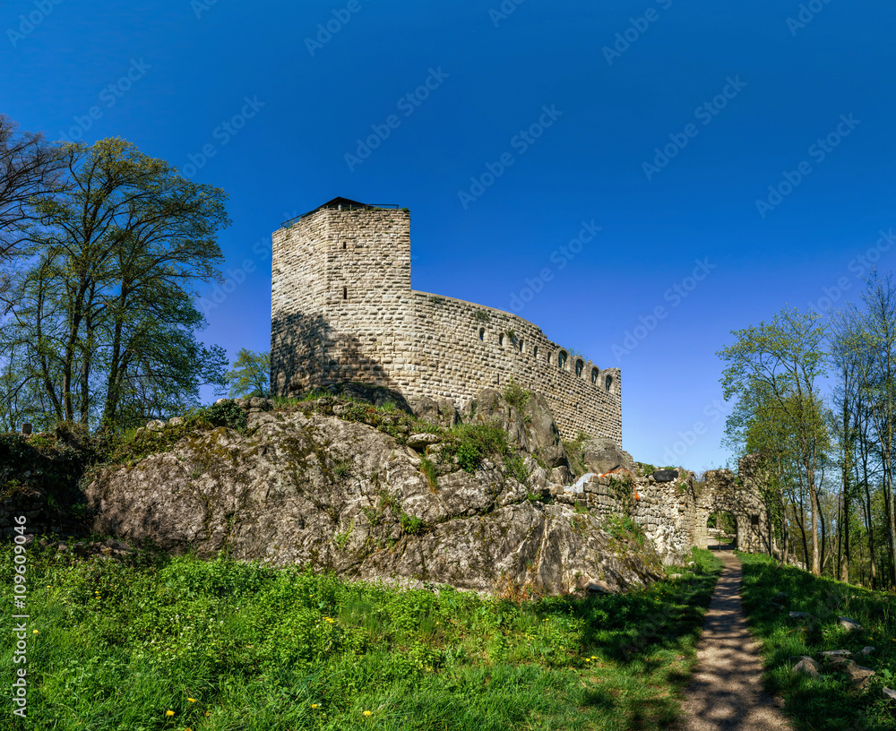Ruins of old medieval castle Bernstein, Alsace