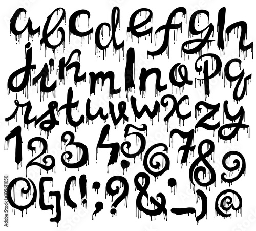 Melted grunge font