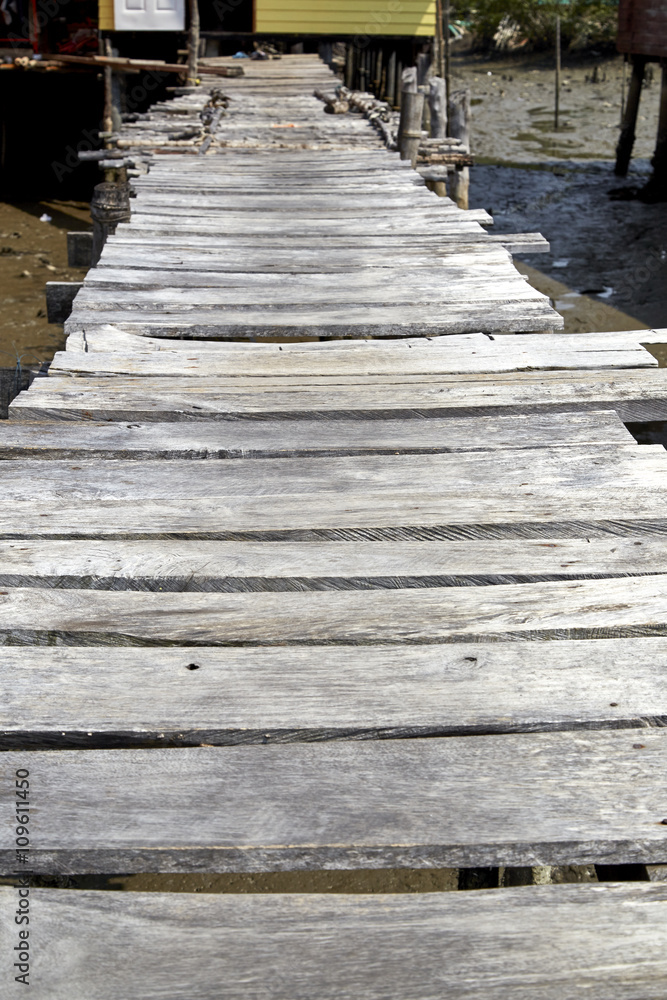 Old wooden bridge