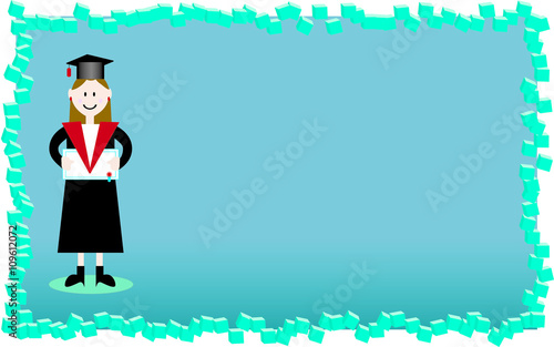 Card girl for graduation
