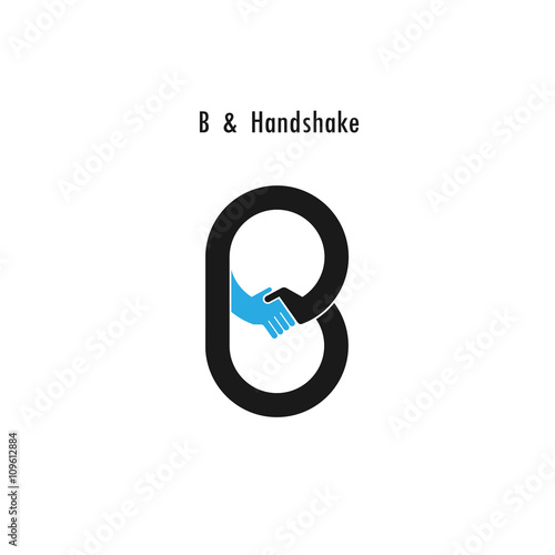 Creative B-letter icon abstract logo design vector template.Busi