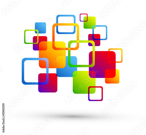 sfondo, pixel, forme, multicolore, estate, sfondo
