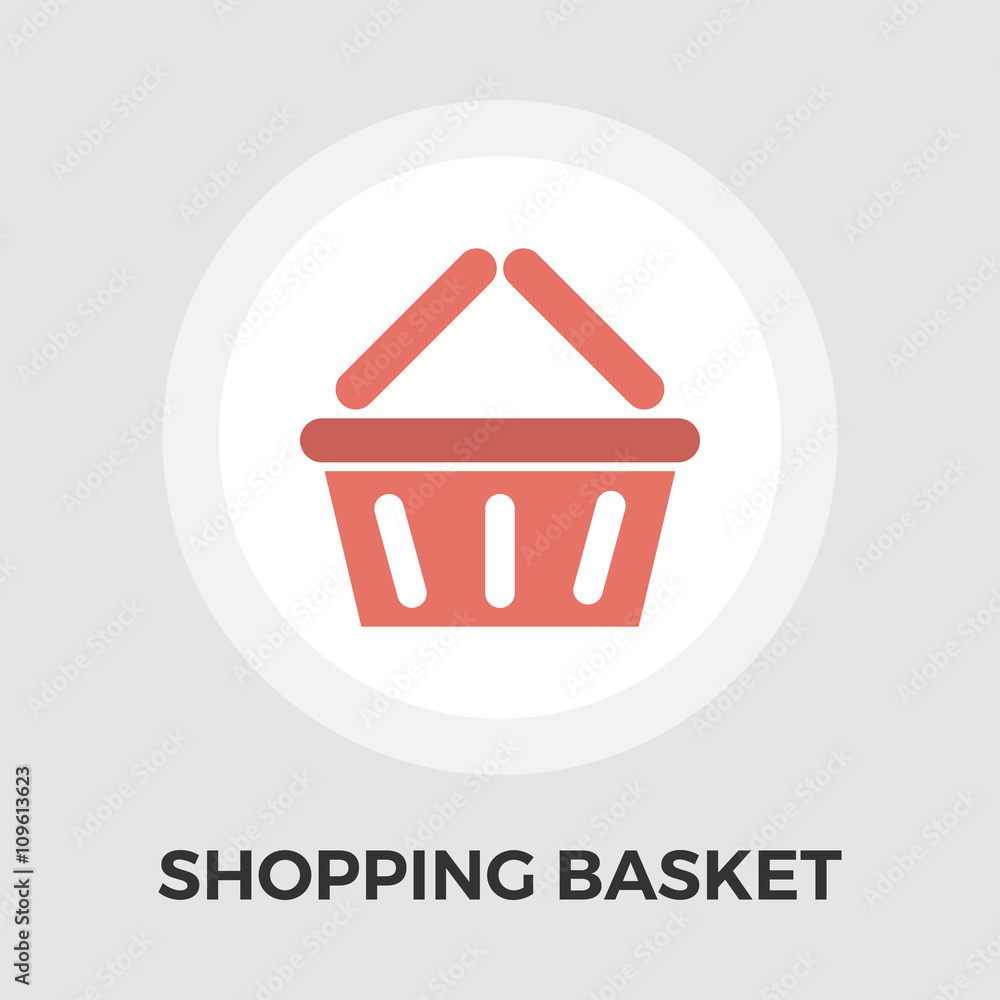 Shopping basket flat icon Shopping basket flat icon