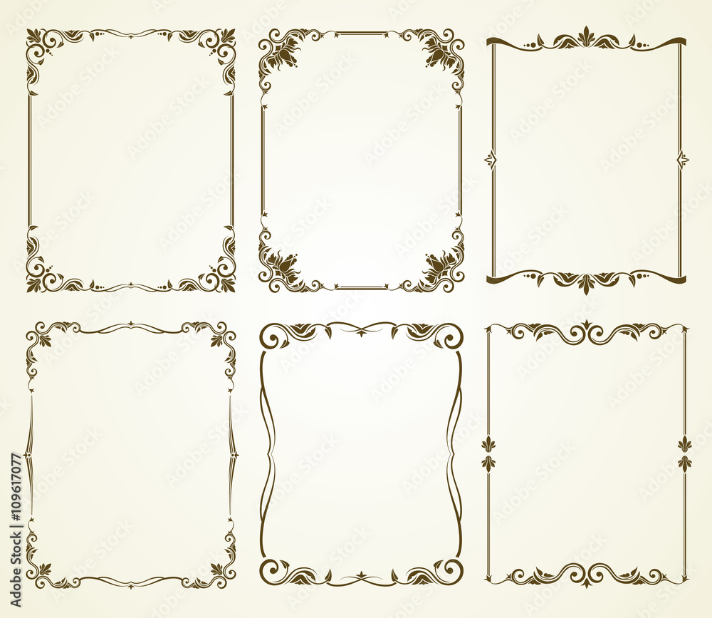 Vector Vintage Calligraphic Frames Set Vintage Frame Calligraphic Frame Decoration Ornate Frame Retro Illustration Stock Vector Adobe Stock Vector Vintage Calligraphic Frames Set Vintage Frame Calligraphic Frame Decoration Ornate Frame Retro Illustration Stock Vector Adobe Stock