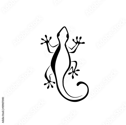 Vector of Gecko lizard for tattoo