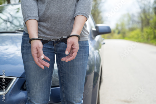 Women handcuffed criminal police