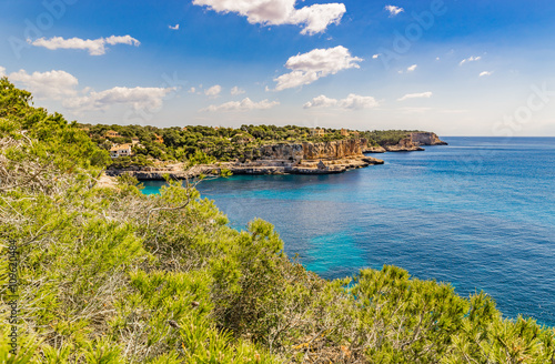 Mediterranean Sea Landscape Seaside Majorca Spain Island