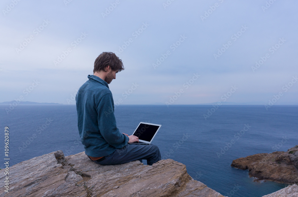 Man working outdoors