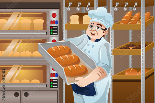 Baker Holding Breads