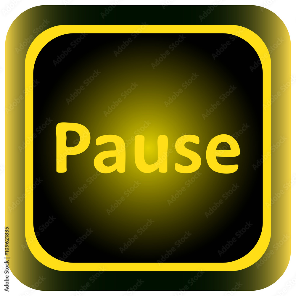 Icon yellow word pause Icon yellow word pause