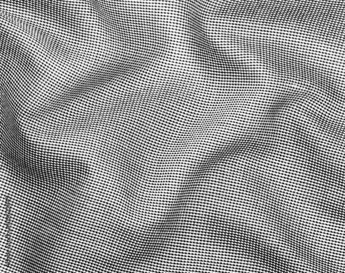 Fabric in a small black and white cage as a background