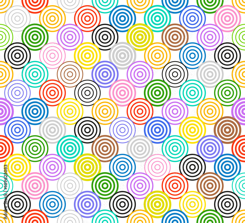 Abstract seamless background of color circles Abstract seamless background of color circles