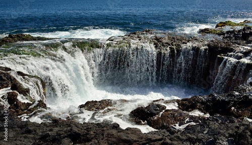 Waterfall in   Bufadero La Garita   coast of Gran canaria  photographic sequence of 8 images in burst mode  Canary islands. N   6