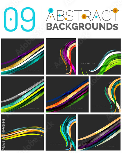 Set of abstract backgrounds