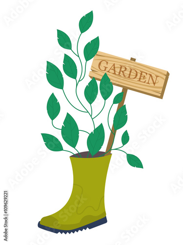 Garden flower bed. 