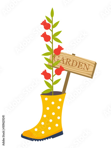 Garden flower bed. 