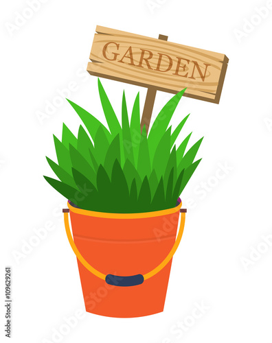 Garden flower bed. 