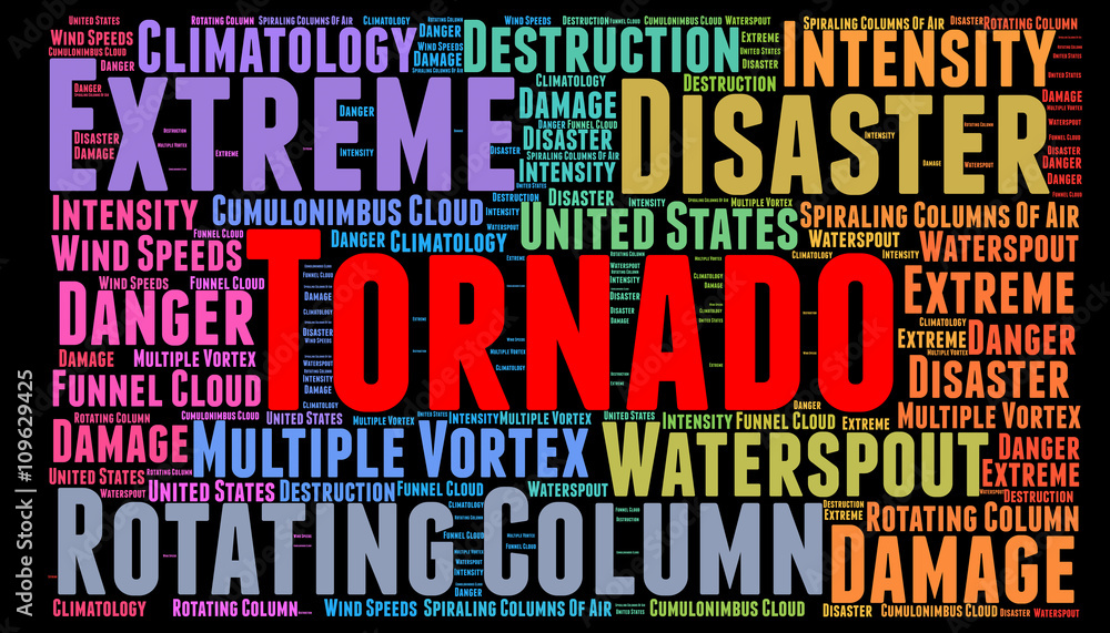 Tornado word cloud concept Tornado word cloud concept