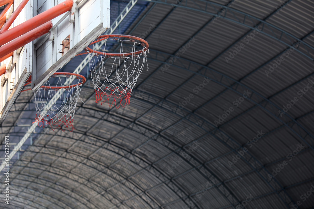 Fototapeta premium basketball hoop background.