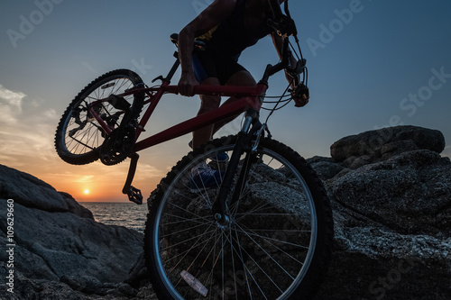 Fototapeta Naklejka Na Ścianę i Meble -  Man with bicycle