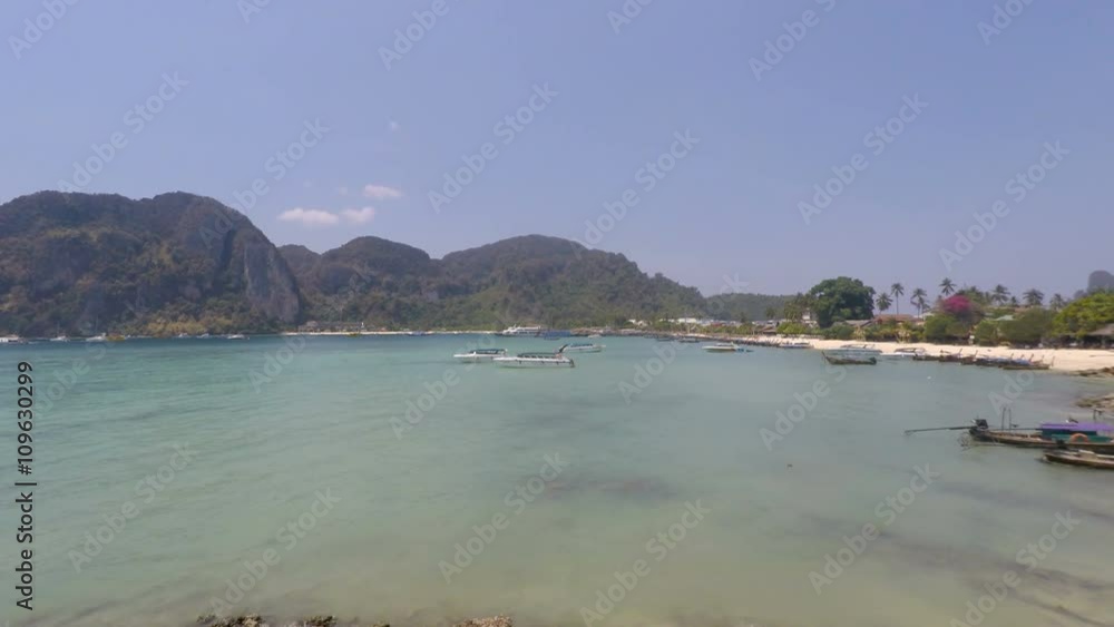tropical beach on ko phi phi island in thailand tropical beach on ko phi phi island in thailand