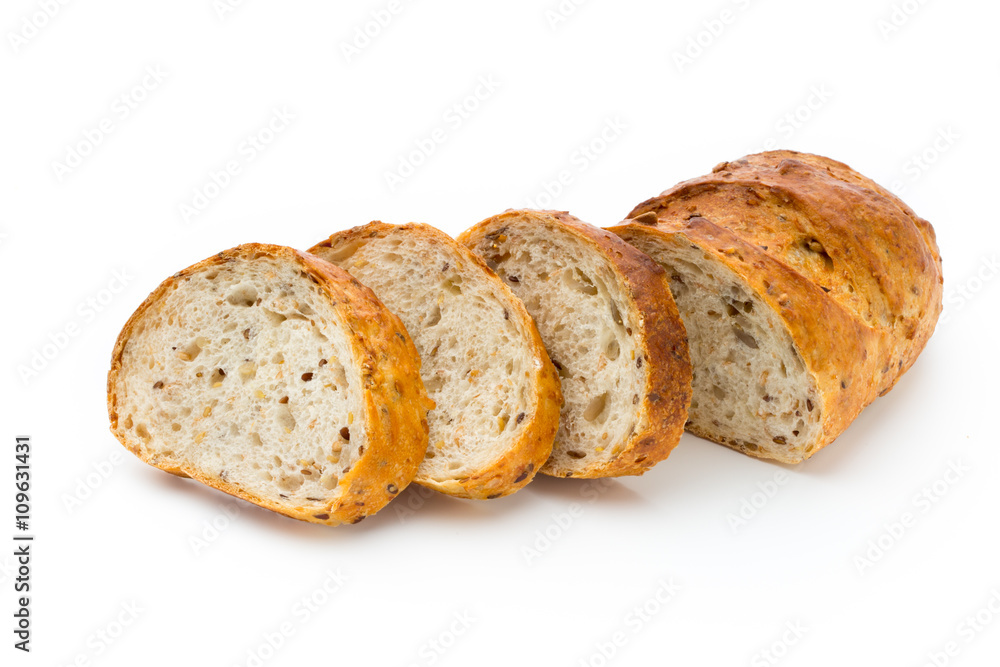 Loaf of bread isolated on white. Loaf of bread isolated on white.